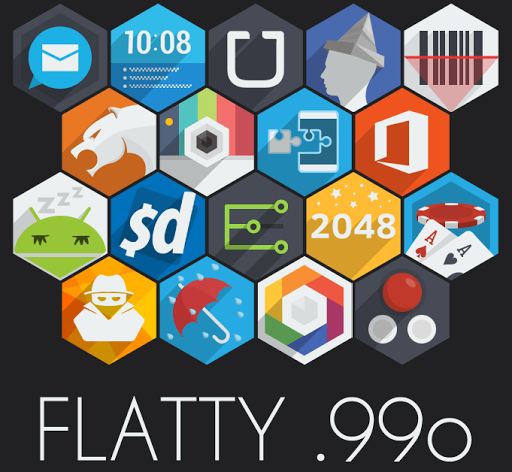 【免費個人化App】Flatty - A Flat Hex Icon Pack-APP點子