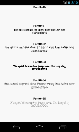 Fonts for FlipFont 46