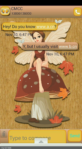 AutumnFairy GO SMS THEME