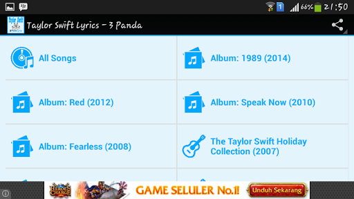 【免費音樂App】TAYLOR SWIFT LYRICS - 3 PANDA-APP點子