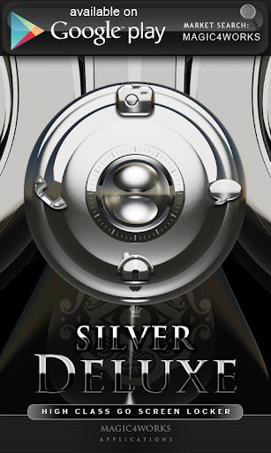 【免費個人化App】Silver Deluxe Clock Widget-APP點子