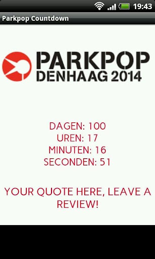 Parkpop 2014 Countdown