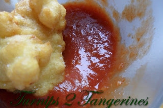 Clam Fritters with Spicy Cocktail Sauce