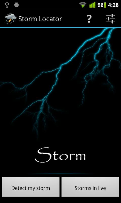 Android application Storm Locator screenshort