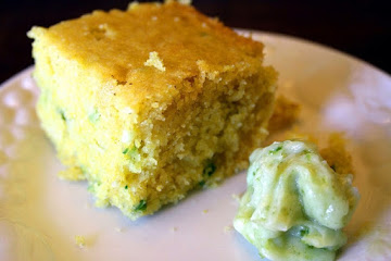 Jalapeño Cornbread with Honey-Lime Butter