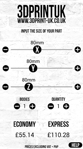 3DPRINTUK Price Estimator