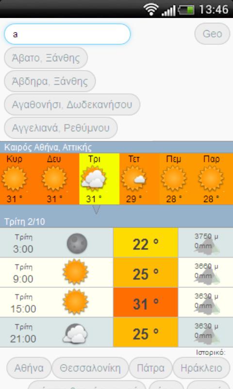 Καιρος - Meteo kairos .com - screenshot