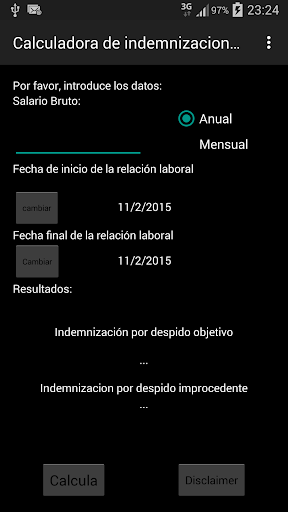 Calculador de indemnizaciones
