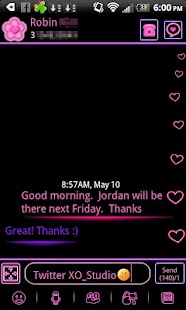 How to download Pink Neon Heart Theme 4 GO SMS patch 1.1.5 apk for pc