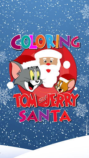 Coloring :Tom and Jerry Santa