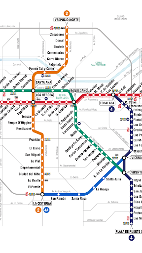 Santiago Metro Map