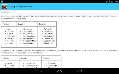 English Tenses - screenshot thumbnail