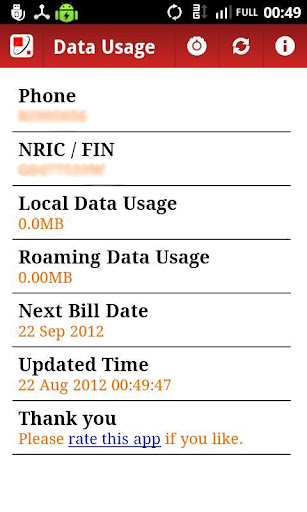 Singtel Data Usage