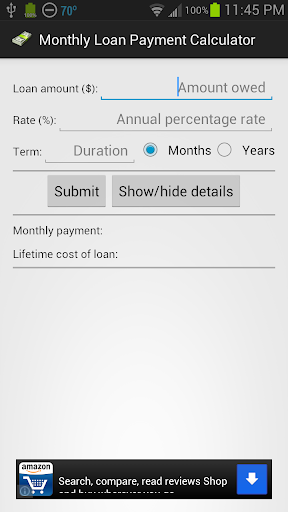 Monthly Payment Calculator