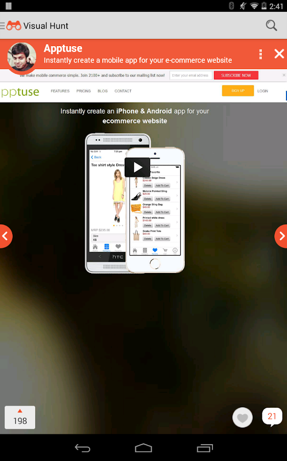    Visual Hunt for Product Hunt- screenshot  