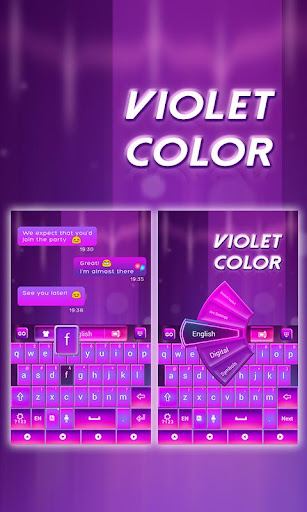 GO Keyboard Violet Color