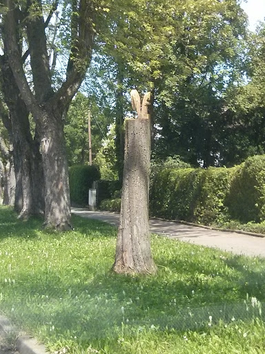 Eichhörnchen Holzskulptur