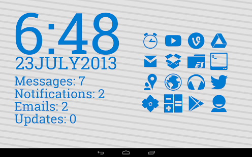 Download Stamped Blue Icons APK for Android