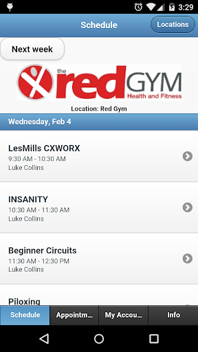 Red Gym Mobile App