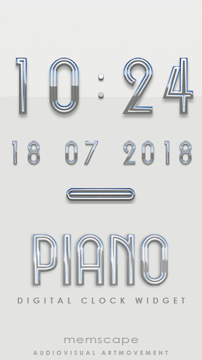 PIANO Digital Clock Widget