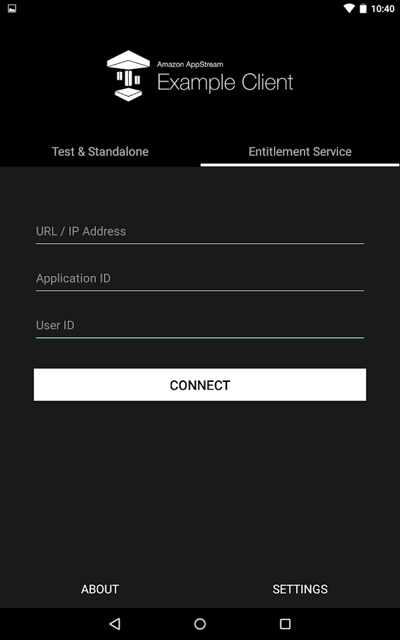   AppStream Example Client – Capture d'écran 