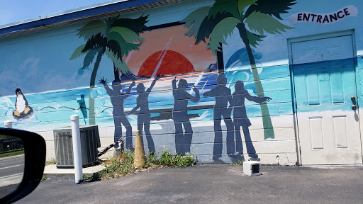 Beach Sunset Mural at Park Computers