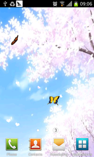 Sakura and Butterfly LWP Screenshots 3