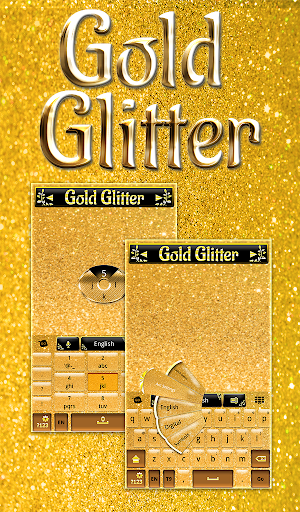 Gold Glitter Keyboard