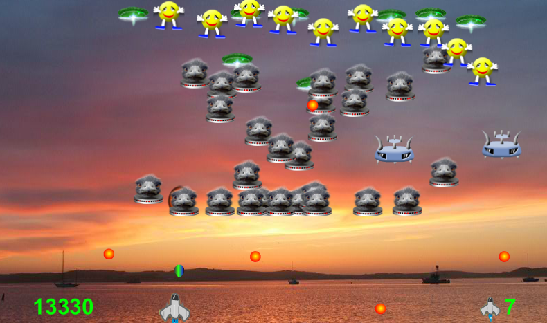 Earth and space invaders Screen 1