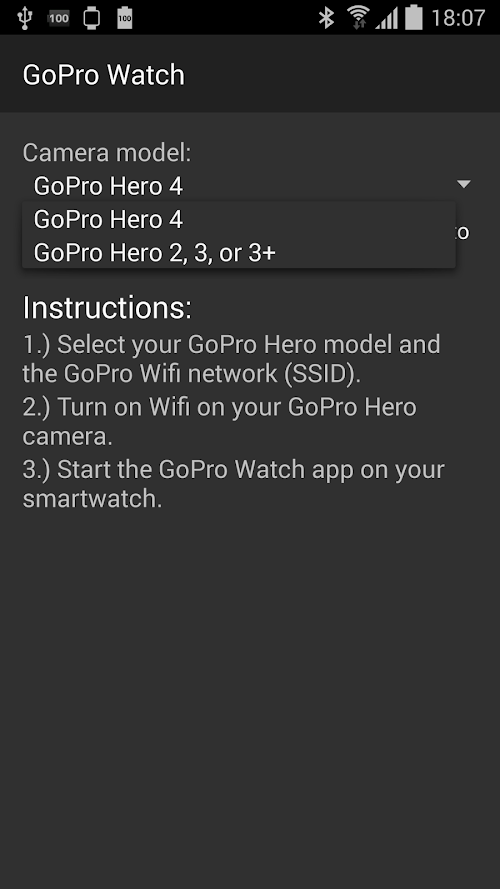 Android application Remote Control for GoPro Hero screenshort