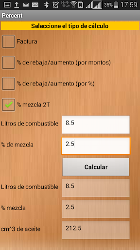 Calculadora de porcentaje