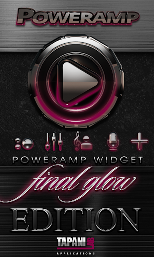 Poweramp widget Bordeaux Glow