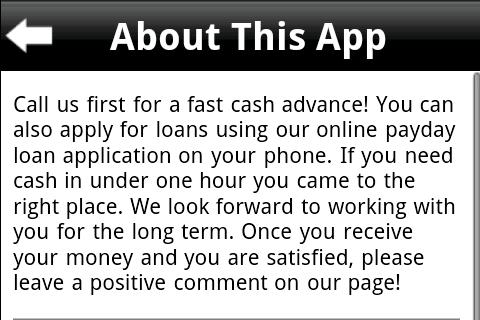 Payday Loans Screen 2