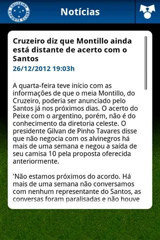 Cruzeiro Mobile - screenshot