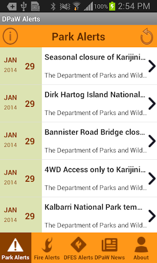 Parks and Wildlife Alerts