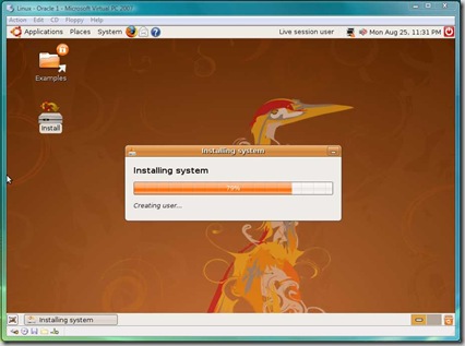 installing linux on virtual pc 2