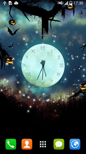 Halloween Clock Live Wallpaper