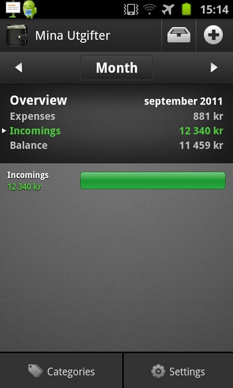 My Wallet+ Screen 2