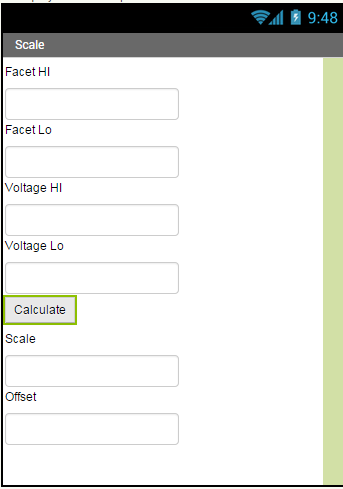 Harris Scale and Offset Calc