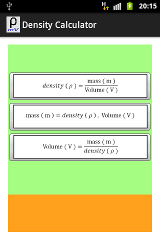 Density Equations