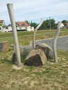 Rock and Logs Statue