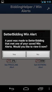 BetterBidding Hotel Win Alerts Screenshots 2