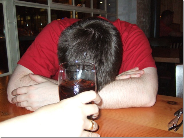 After arriving in Portland, staying awake proved far too difficult for Nick.