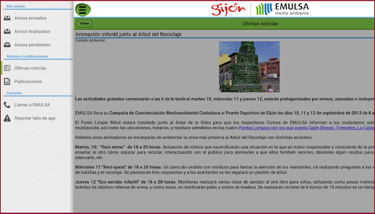 EMULSA. Incidencias y Avisos. Screenshots 1