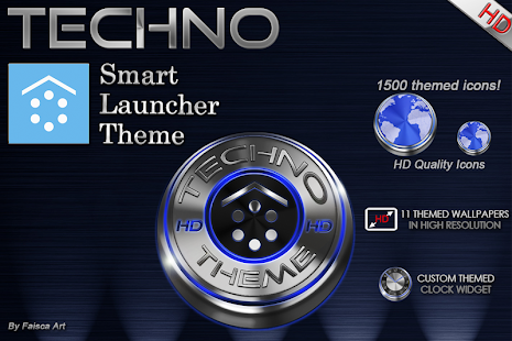 Smart Launcher Theme Techno 3D