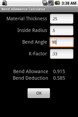 calculator allowance bend metal bending sheet