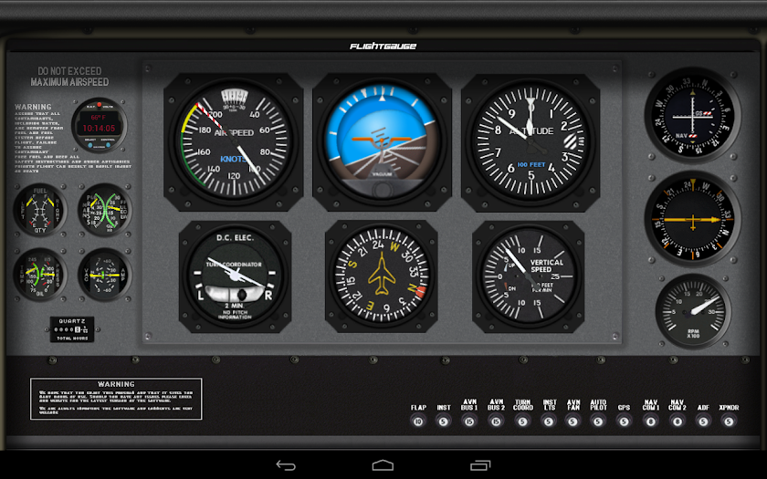 FlightGauge Screen 1