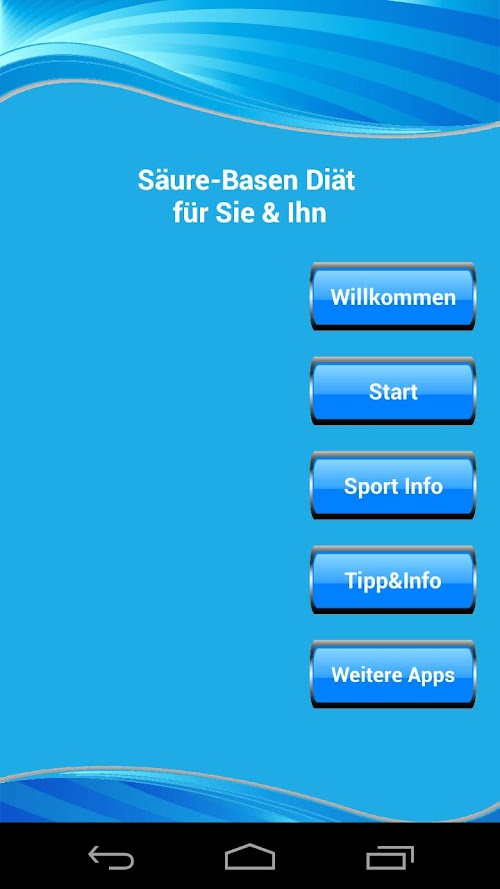 Android application Säure Basen Diät screenshort