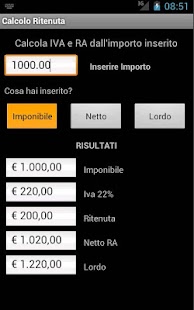 Calcolo Ritenuta Free Screenshots 3