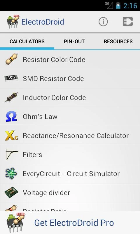 ElectroDroid - screenshot